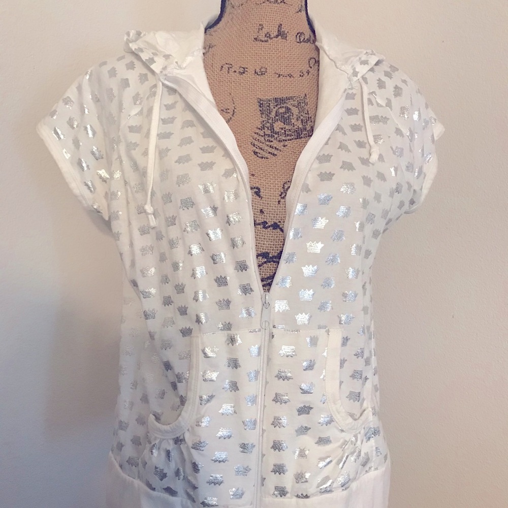 Fun & Cute Zipper Front Hoodie Tee